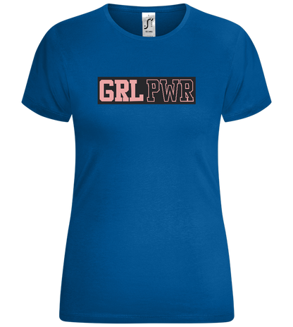 GRL PWR 3 Design - Comfort women's t-shirt_ROYAL_front