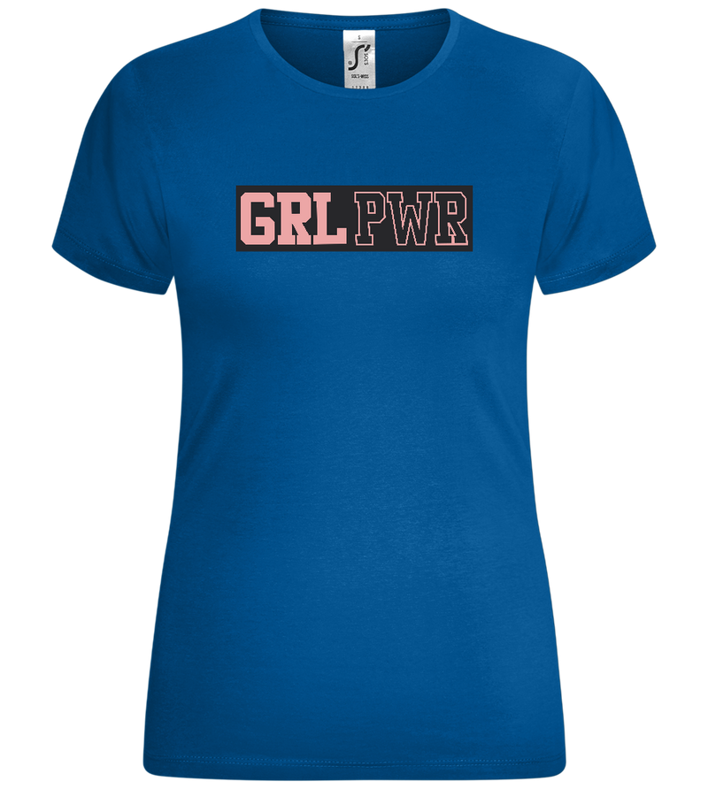 GRL PWR 3 Design - Comfort women's t-shirt_ROYAL_front