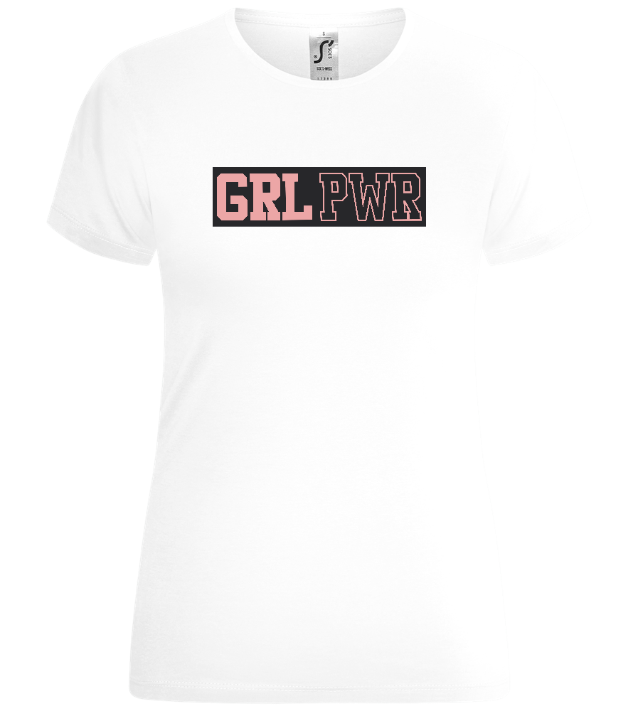 GRL PWR 3 Design - Comfort women's t-shirt_WHITE_front