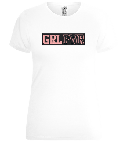 GRL PWR 3 Design - Comfort women's t-shirt_WHITE_front