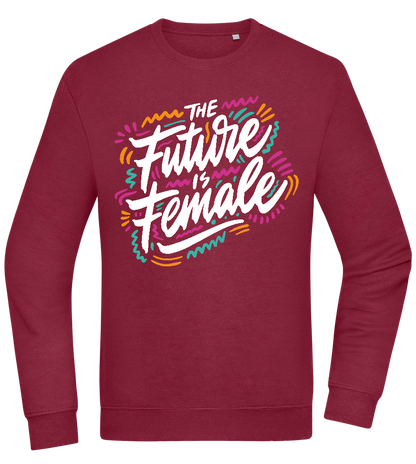 Future Is Female Design - Comfort Essential Unisex Sweater_BORDEAUX_front