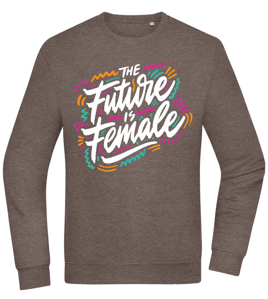 Future Is Female Design - Comfort Essential Unisex Sweater_CHARCOAL CHIN_front