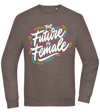 Future Is Female Design - Comfort Essential Unisex Sweater_CHARCOAL CHIN_front