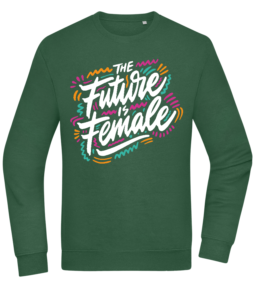 Future Is Female Design - Comfort Essential Unisex Sweater_GREEN BOTTLE_front