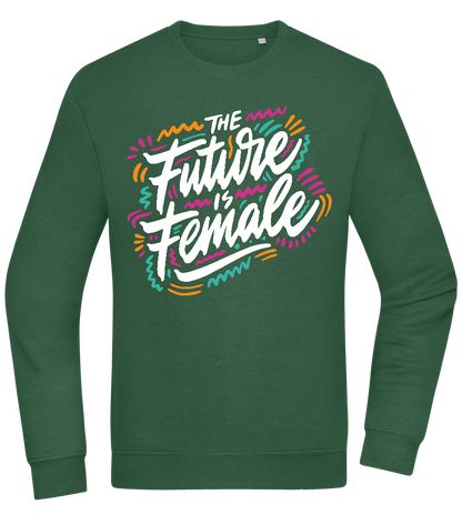 Future Is Female Design - Comfort Essential Unisex Sweater_GREEN BOTTLE_front