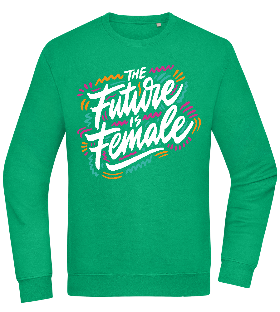 Future Is Female Design - Comfort Essential Unisex Sweater_MEADOW GREEN_front