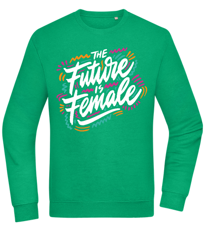 Future Is Female Design - Comfort Essential Unisex Sweater_MEADOW GREEN_front