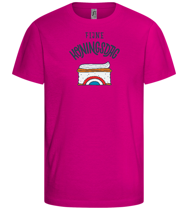 Kingsday Treat Design - Comfort girls' t-shirt_FUCHSIA_front