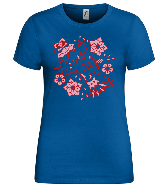 Dagger through Hand Design - Premium women's t-shirt_ROYAL_front