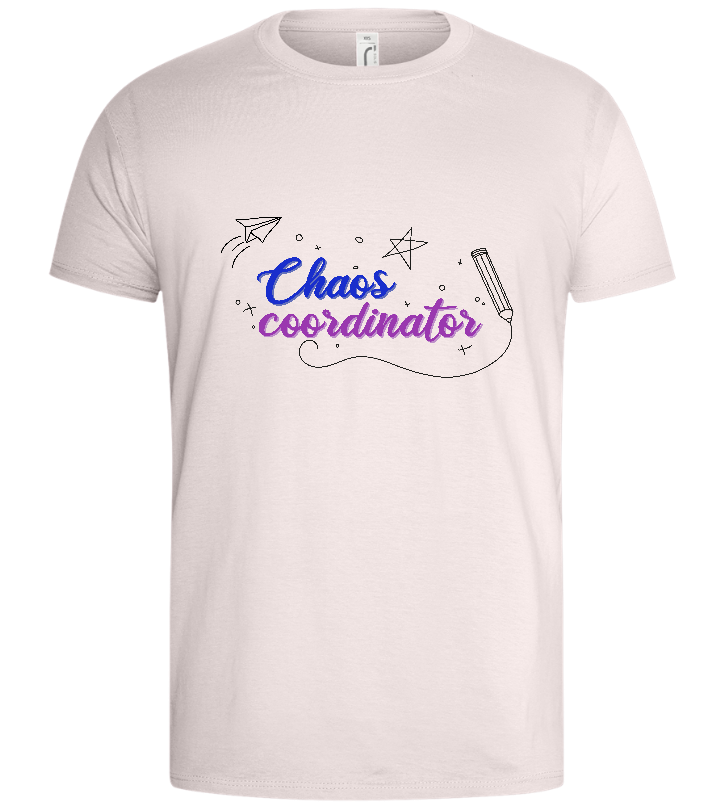 Chaos Coordinator Doodles Design - Basic men's t-shirt_LIGHT PINK_front