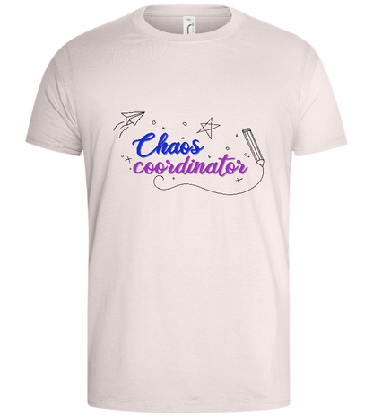 Chaos Coordinator Doodles Design - Basic men's t-shirt_LIGHT PINK_front