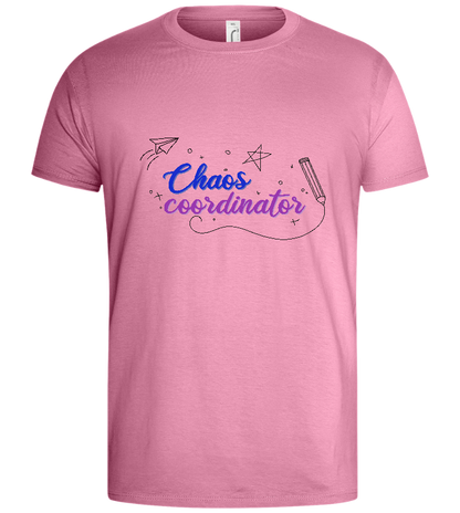 Chaos Coordinator Doodles Design - Basic men's t-shirt_PINK ORCHID_front