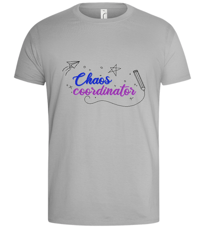 Chaos Coordinator Doodles Design - Basic men's t-shirt_PURE GRAY_front