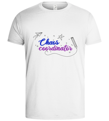 Chaos Coordinator Doodles Design - Basic men's t-shirt_WHITE_front