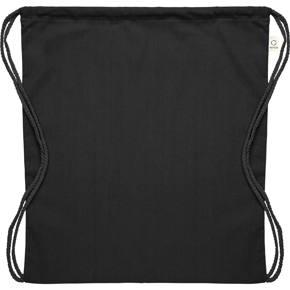 Recycled 140gr/m² Cotton Bag_BLACK_front