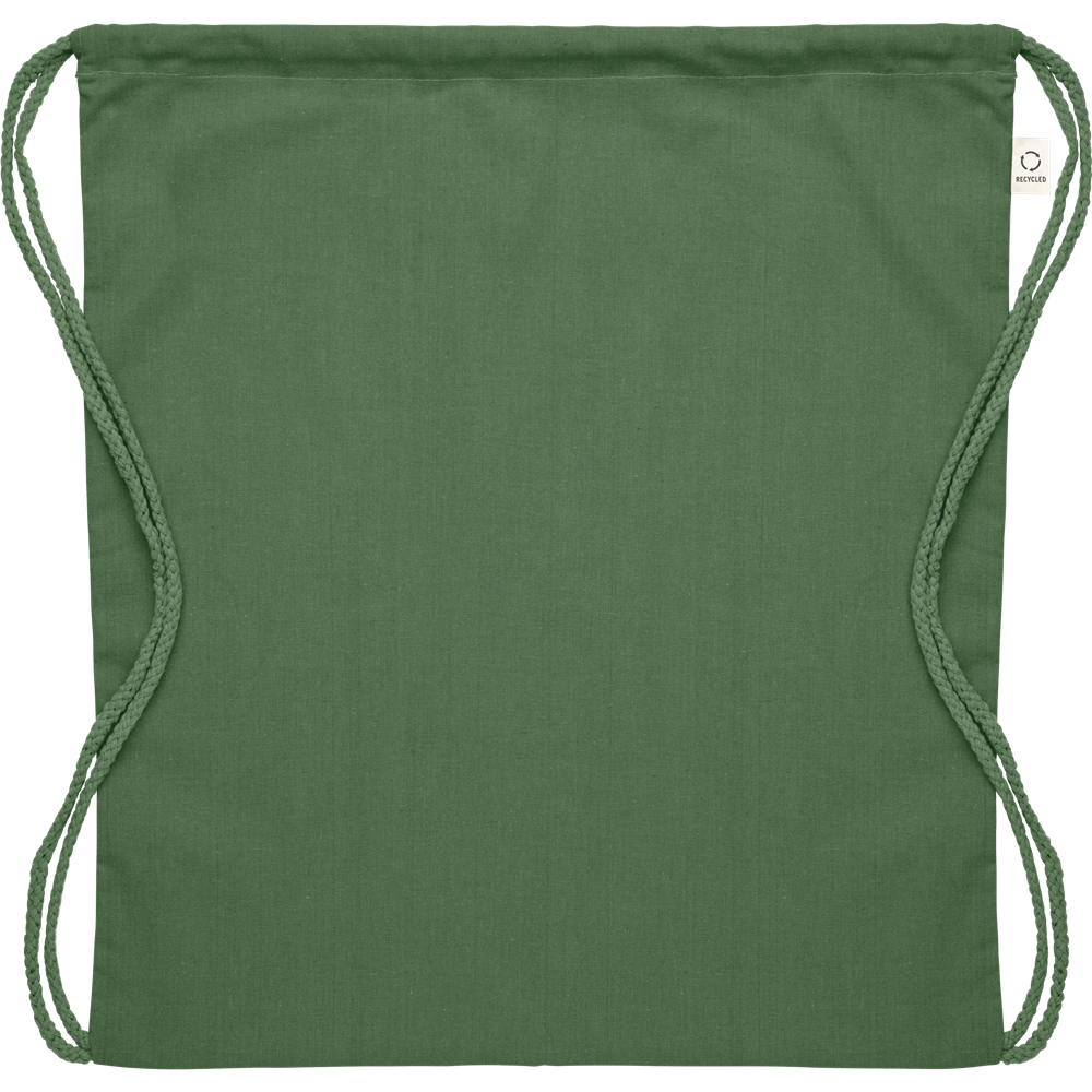 Recycled 140gr/m² Cotton Bag_DARK GREEN_front