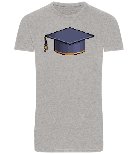 Pixelated Hat Design - Basic Unisex T-Shirt_ORION GREY_front