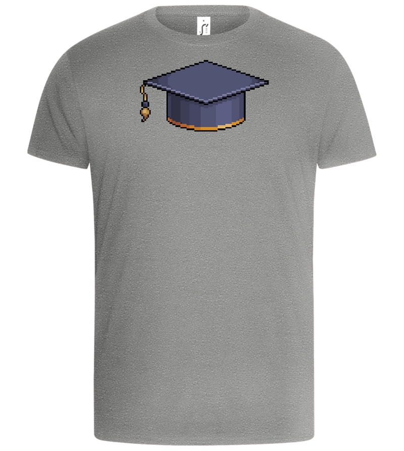 Pixelated Hat Design - Basic Unisex T-Shirt_ORION GREY_front