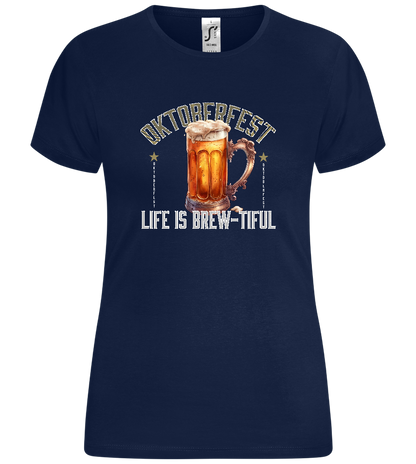 Life is Brew-tiful Design - Comfort women's t-shirt_MARINE_front