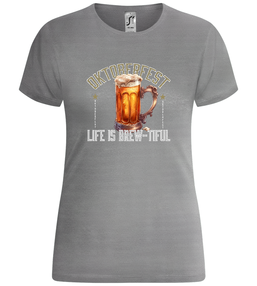 Life is Brew-tiful Design - Comfort women's t-shirt_ORION GREY_front