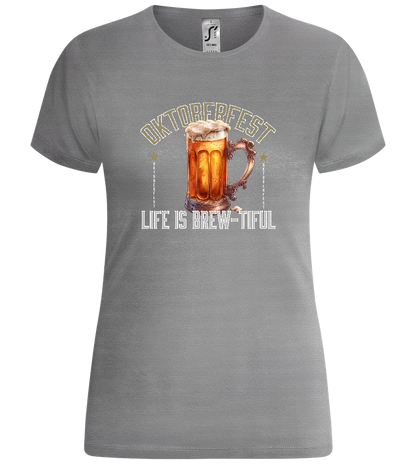 Life is Brew-tiful Design - Comfort women's t-shirt_ORION GREY_front