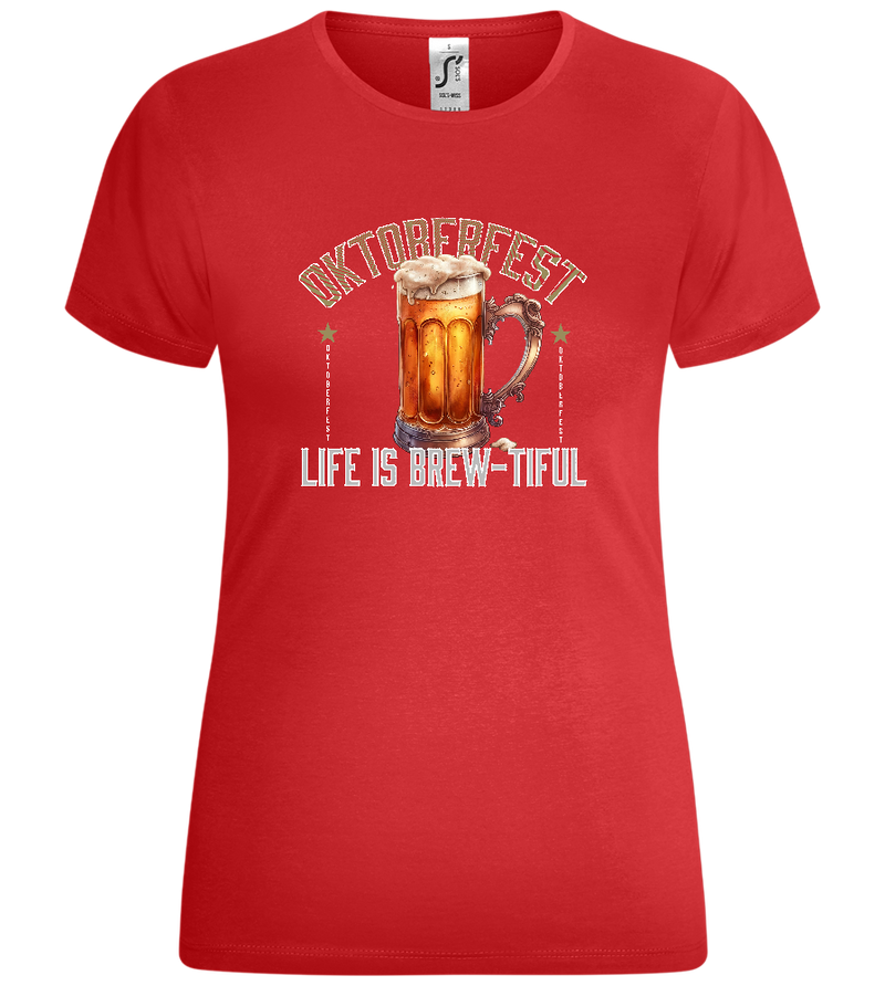 Life is Brew-tiful Design - Comfort women's t-shirt_RED_front