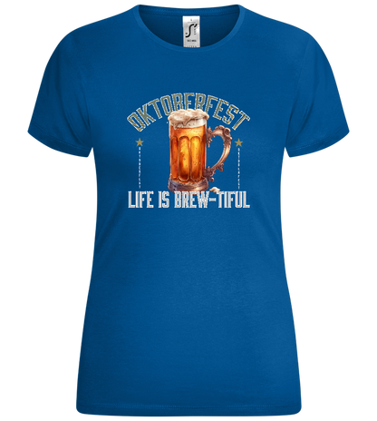 Life is Brew-tiful Design - Comfort women's t-shirt_ROYAL_front