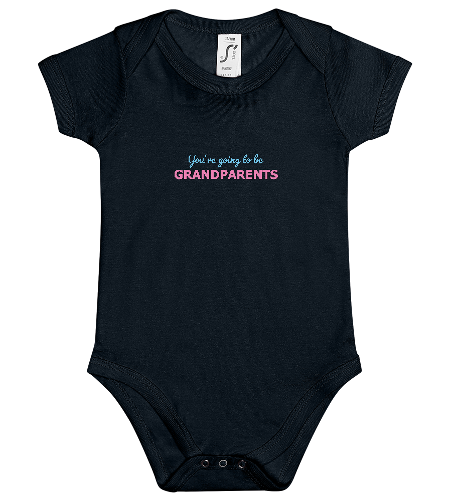 Going to be Grandparents Design - Baby bodysuit_BLACK_front