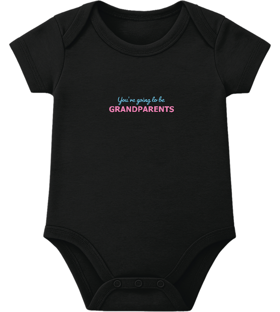 Going to be Grandparents Design - Baby bodysuit_BLACK_front