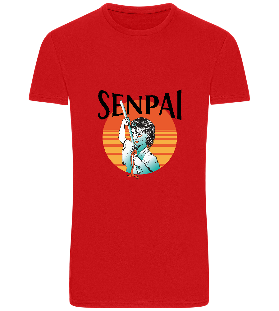 Senpai Sunset Design - Basic Unisex T-Shirt_RED_front