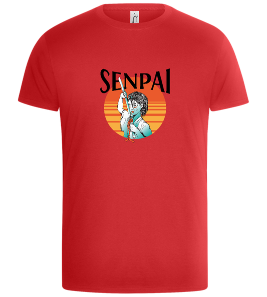 Senpai Sunset Design - Basic Unisex T-Shirt_RED_front