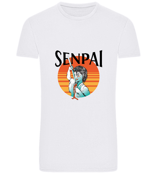 Senpai Sunset Design - Basic Unisex T-Shirt_WHITE_front