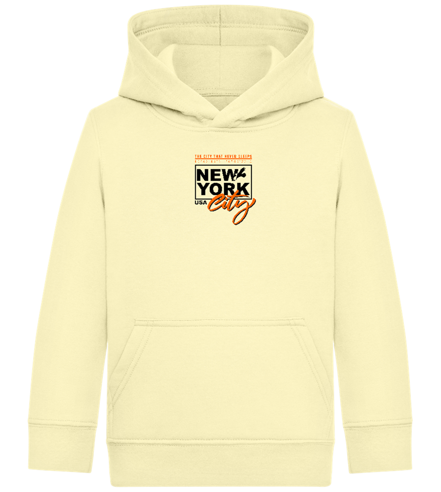 The City That Never Sleeps Design - Comfort Kids Hoodie_AMARELO CLARO_front