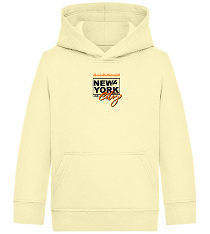 The City That Never Sleeps Design - Comfort Kids Hoodie_AMARELO CLARO_front