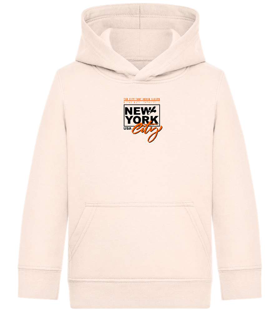 The City That Never Sleeps Design - Comfort Kids Hoodie_LIGHT PEACH ROSE_front