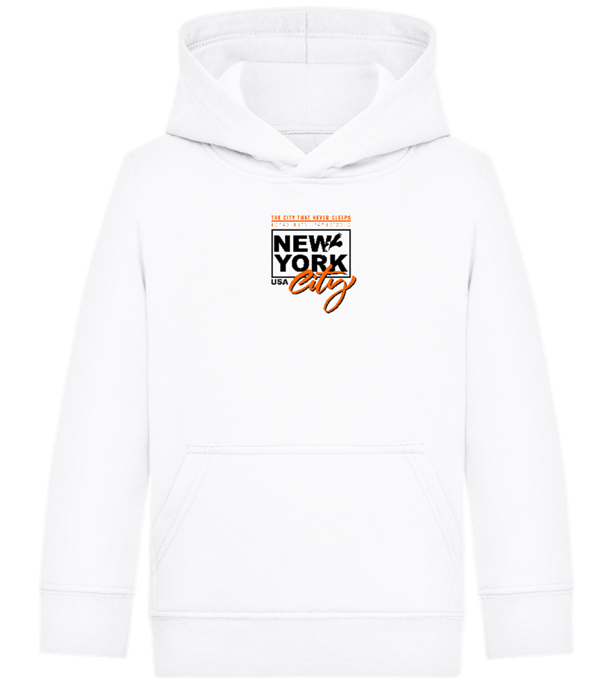 The City That Never Sleeps Design - Comfort Kids Hoodie_WHITE_front