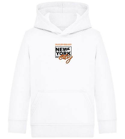 The City That Never Sleeps Design - Comfort Kids Hoodie_WHITE_front