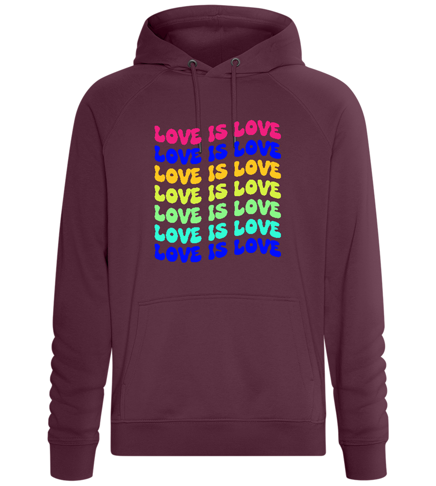 Love is Love Gradient Design - Comfort unisex hoodie_BORDEAUX_front