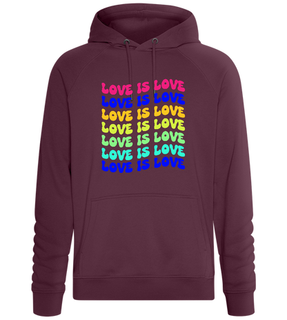 Love is Love Gradient Design - Comfort unisex hoodie_BORDEAUX_front