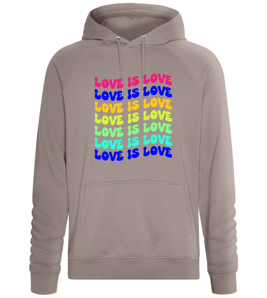 Love is Love Gradient Design - Comfort unisex hoodie_CHARCOAL CHIN_front