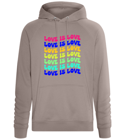 Love is Love Gradient Design - Comfort unisex hoodie_CHARCOAL CHIN_front