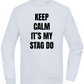 Keep Calm It's My Stag Do Design - Comfort Essential Unisex Sweater_CREAMY BLUE_front