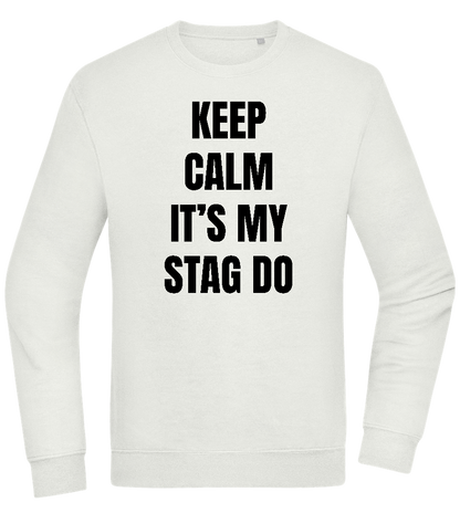 Keep Calm It's My Stag Do Design - Comfort Essential Unisex Sweater_CREAMY GREEN_front