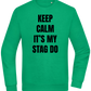 Keep Calm It's My Stag Do Design - Comfort Essential Unisex Sweater_MEADOW GREEN_front