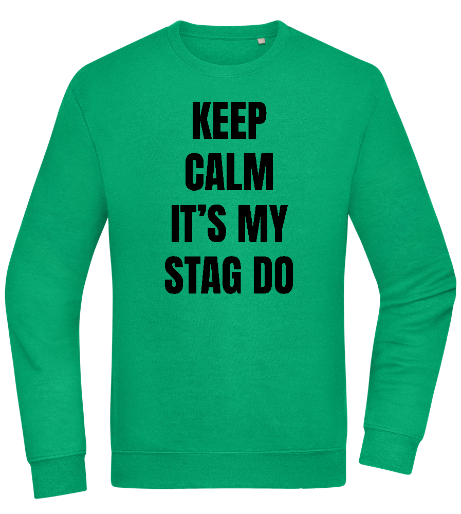 Keep Calm It's My Stag Do Design - Comfort Essential Unisex Sweater_MEADOW GREEN_front