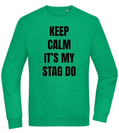 Keep Calm It's My Stag Do Design - Comfort Essential Unisex Sweater_MEADOW GREEN_front