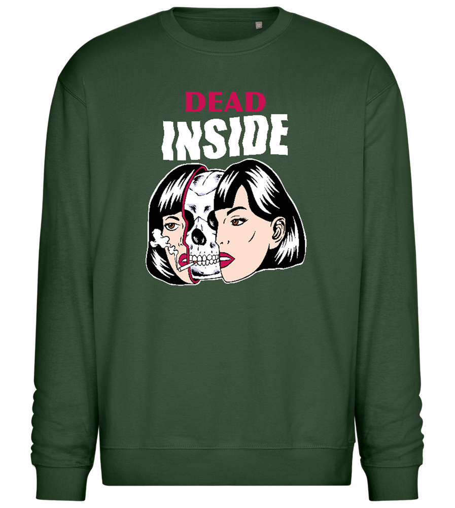 Dead Inside Design - Comfort Essential Unisex Sweater_GREEN BOTTLE_front