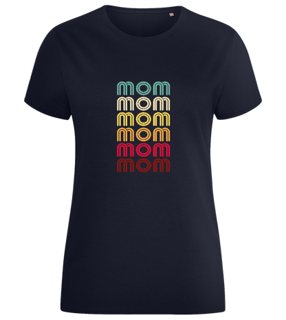 Colourful Mom Design - Comfort women's fitted t-shirt_FRENCH NAVY_front