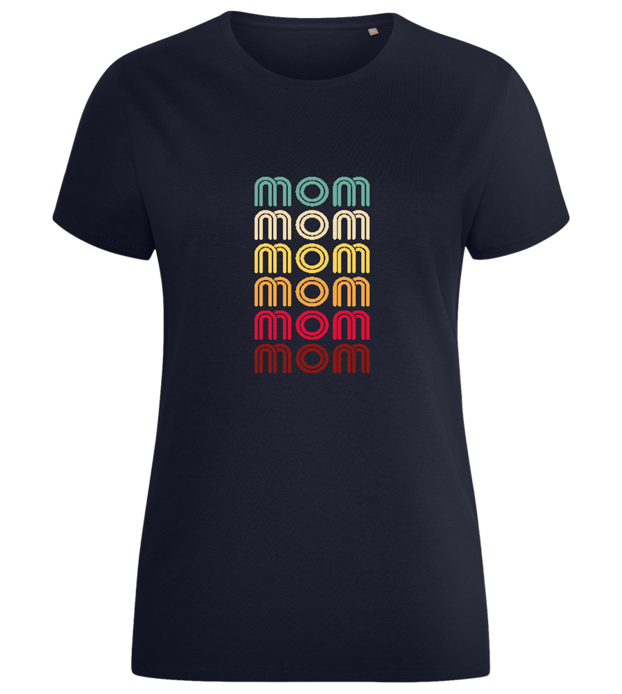 Colourful Mom Design - Comfort women's fitted t-shirt_FRENCH NAVY_front