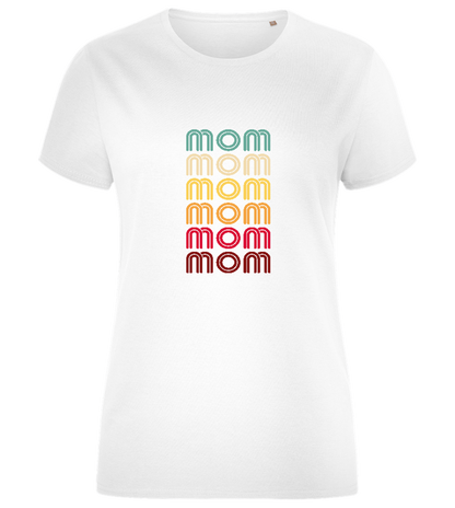 Colourful Mom Design - Comfort women's fitted t-shirt_WHITE_front